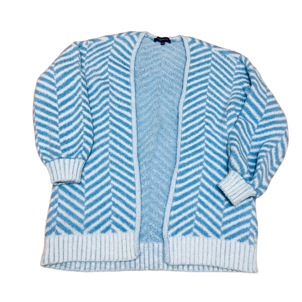 Sugarlips Blue and White Striped Cardigan